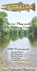 Caney Fork River, Tennessee Fly Fishing Map Trout Fishing Guide