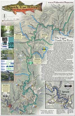 North Carolina Toe River Trout Fishing Delayed Harvest Map